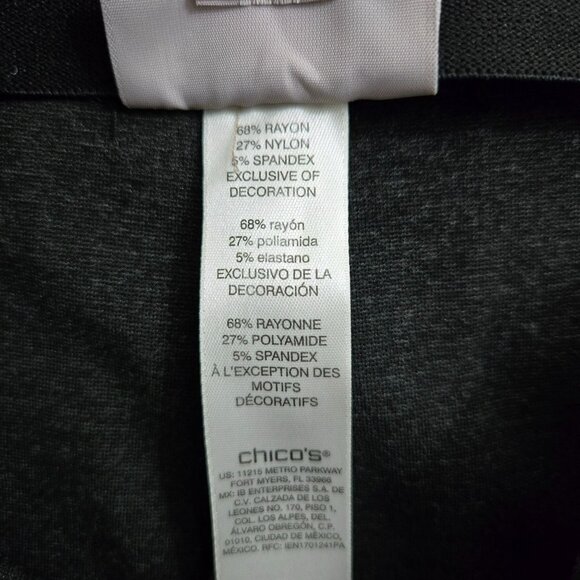 Chicos Fabulously Slimming Women 1 Short US M/8 Gray Straight Leg Stretch Pants - Picture 6 of 11